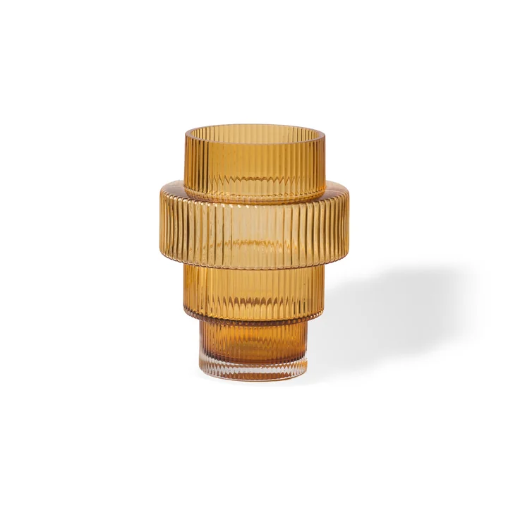 Steps Candle holder, Ø 12 cm, amber by Pols Potten