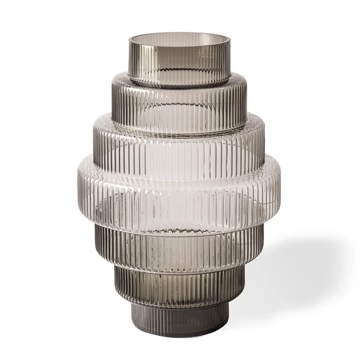 Steps Vase L, gray from Pols Potten