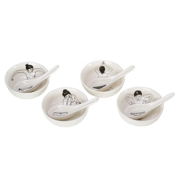Pols Potten - Undressed Bowl, white (set of 4)