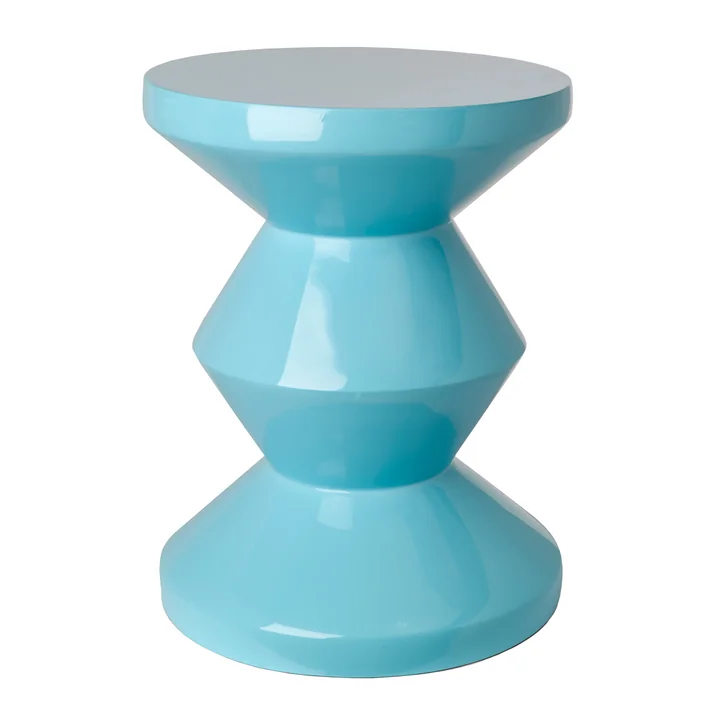 Zig Zag Stool, light blue from Bloomingville