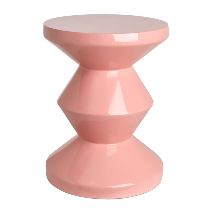 Zig Zag Stool, light pink from Bloomingville