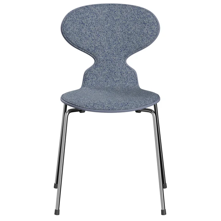 Fritz Hansen - Ant 3101 Chair, light blue (Vanir 0733) / ash lavender colored / chromed