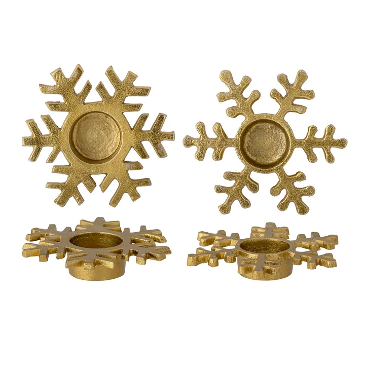 Bloomingville - Lisetta candlestick, gold (set of 2)