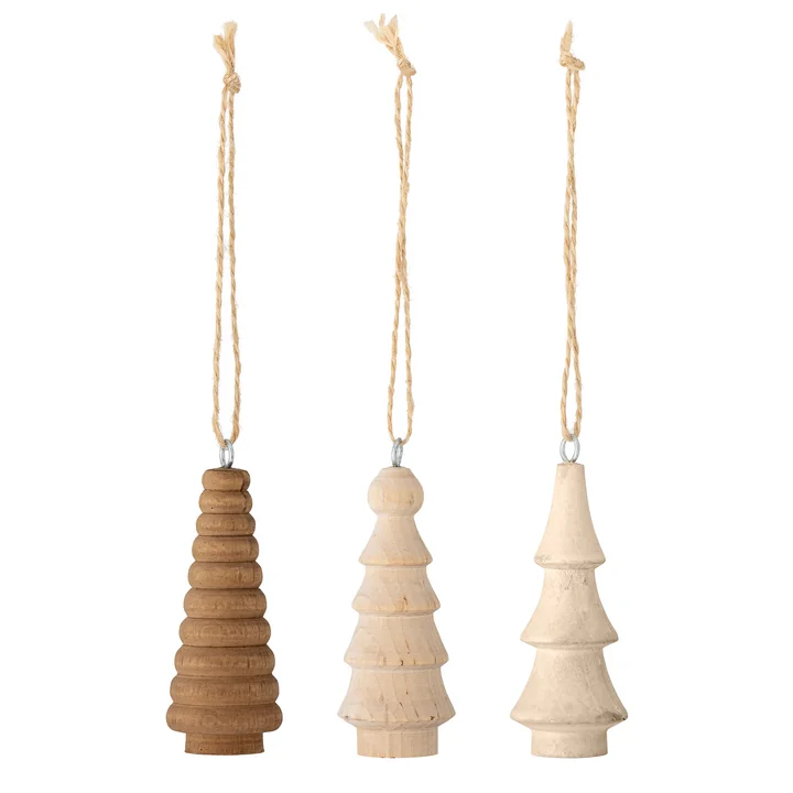 Bloomingville - Jivan Ornament, natural (set of 3)