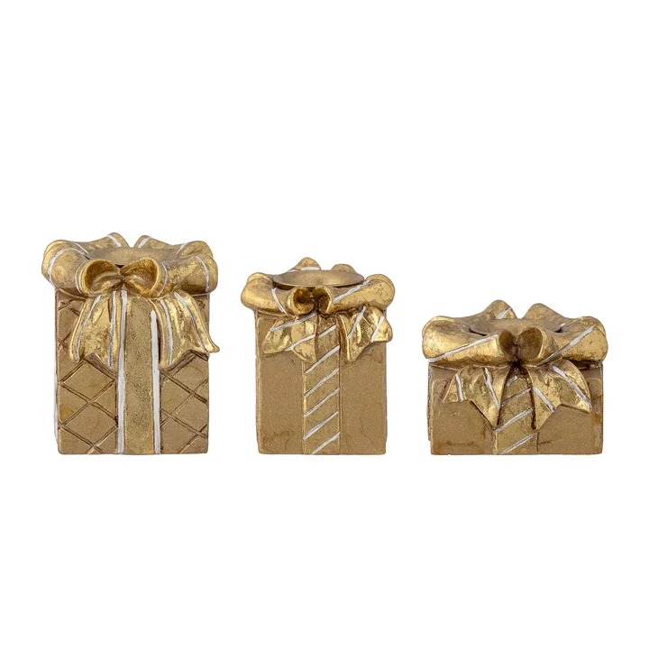 Bloomingville - Halia Candlesticks, gold (set of 3)