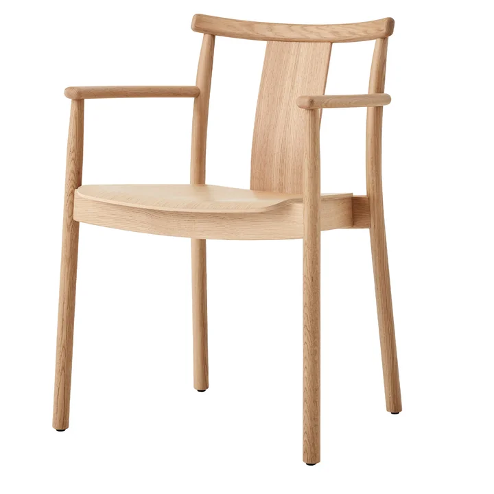 Audo - Merkur Dining Armrest Chair, natural / natural oak