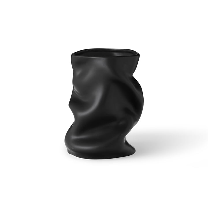 Audo - Collapse Vase, H 20 cm, black