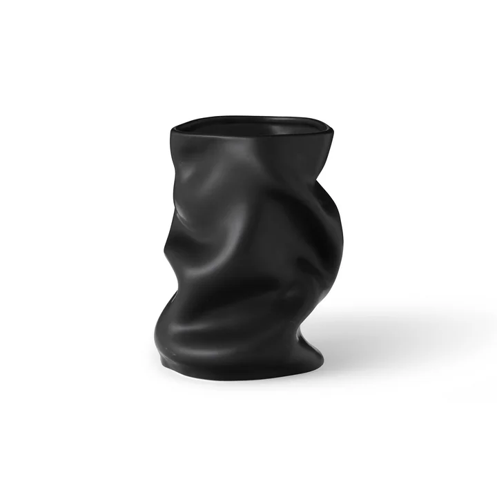 Audo - Collapse Vase, H 20 cm, black