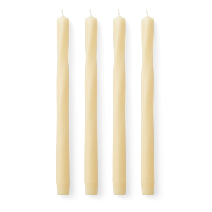 Audo - Twist Stick candle, H 30 cm, ivory (set of 4)