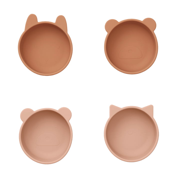 Iggy Silicone bowls, tuscany rose mix (set of 4) by LIEWOOD
