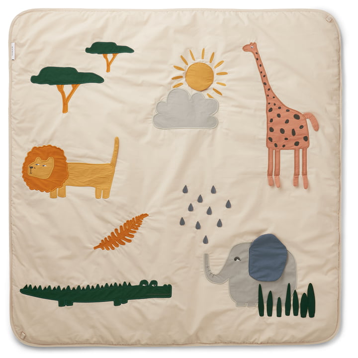 Glenn Activity blanket, 110 x 110 cm, safari sandy mix by LIEWOOD