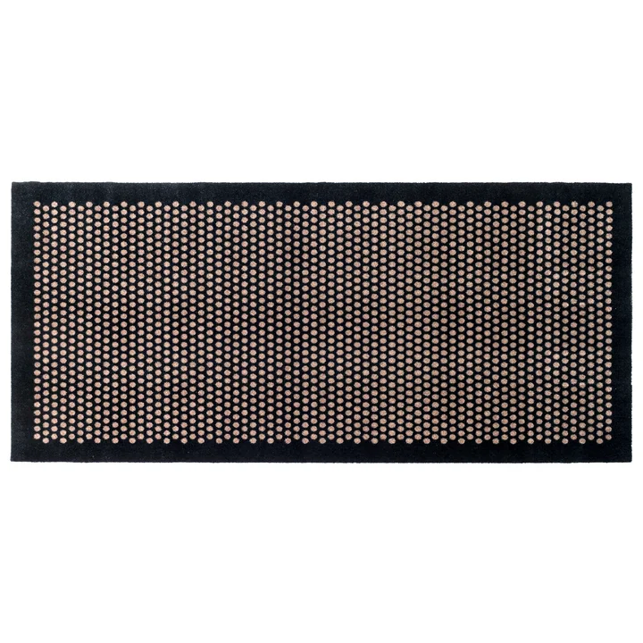 tica copenhagen - Dot Doormat 90 x 200 cm, sand / black