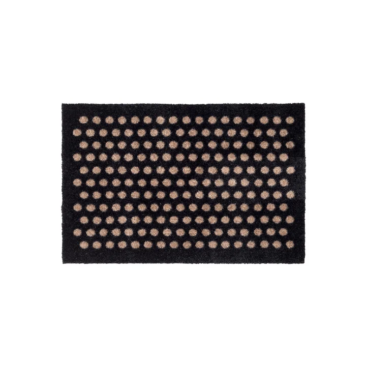 tica copenhagen - Dot Doormat 40 x 60 cm, sand / black