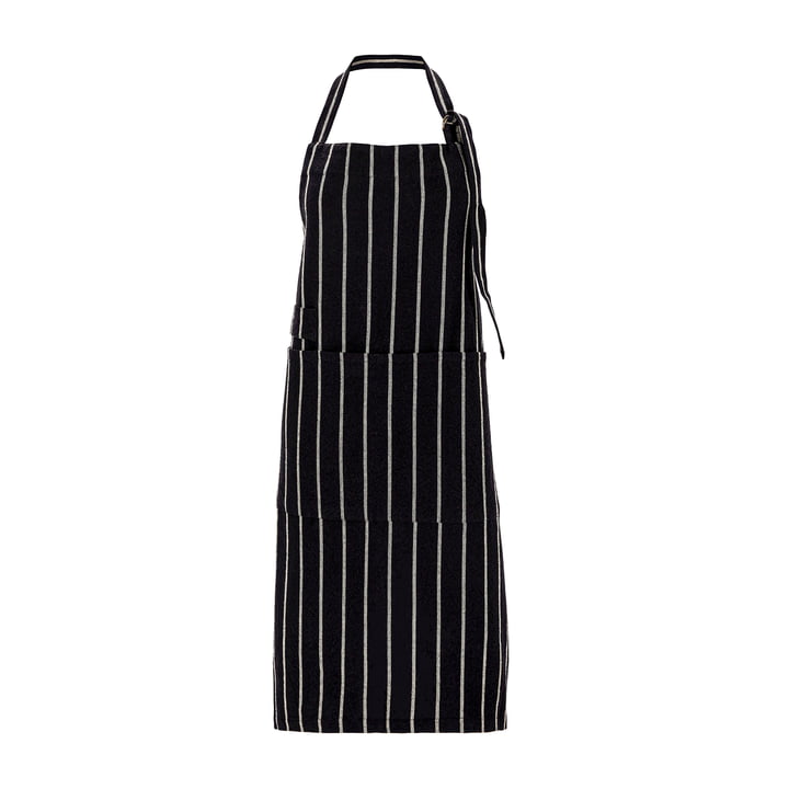 House Doctor - Chef Apron, 90 x 90 cm, black with white stripe