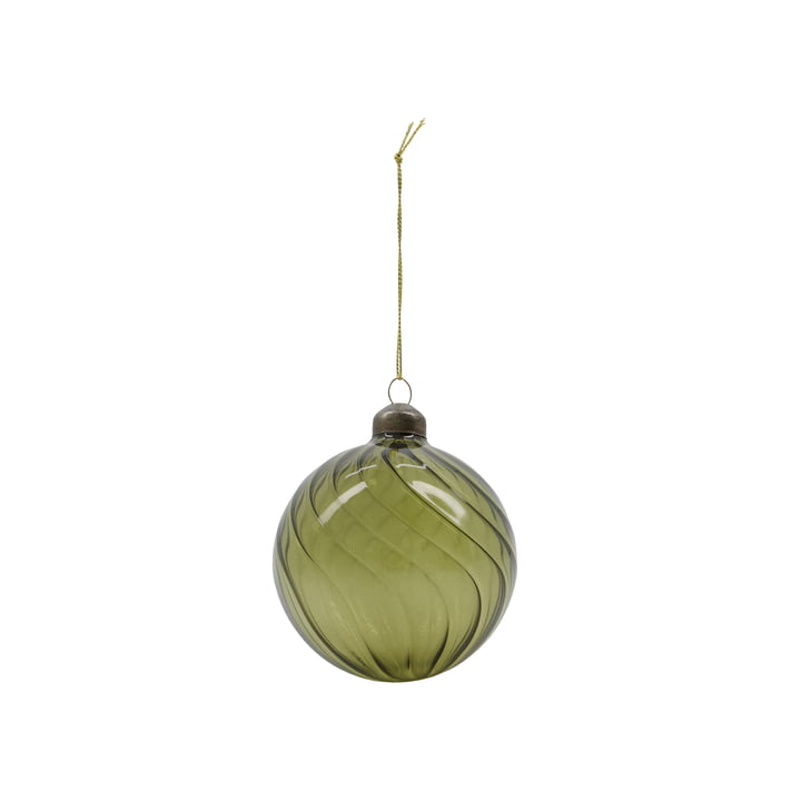Fluted Ornament from House Doctor in the finish green