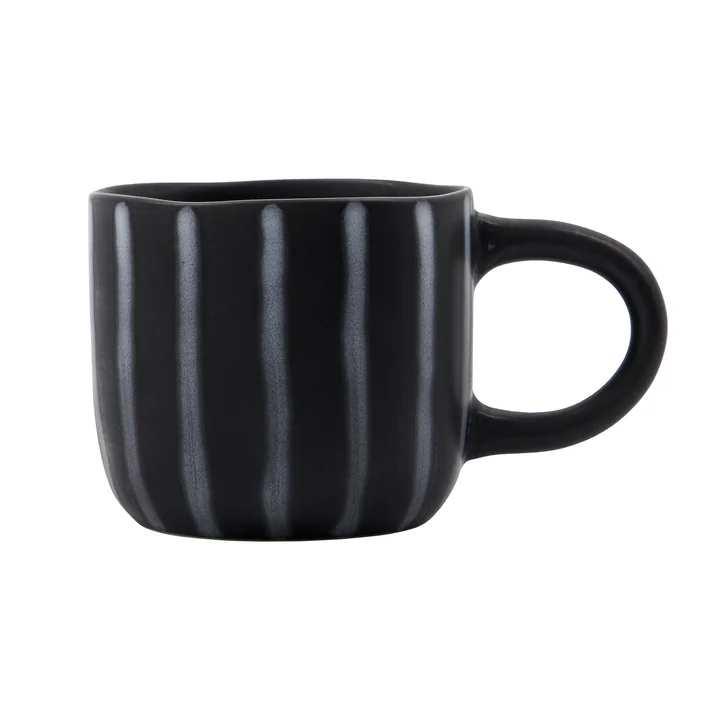 House Doctor - Line cup, Ø 8.7 cm, black / brown