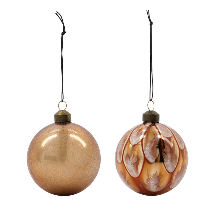 Runy Ornaments from House Doctor in the finish amber (set of 2)