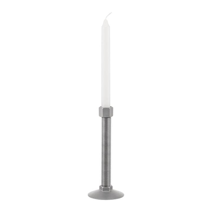 Conversational Objects Candlestick from Alessi in stainless steel finish