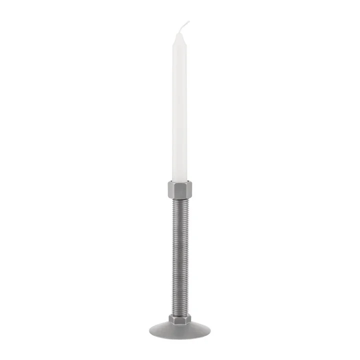 Conversational Objects Candlestick from Alessi in stainless steel finish