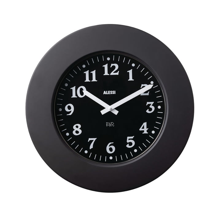 Momento Wall clock from Alessi in the color black