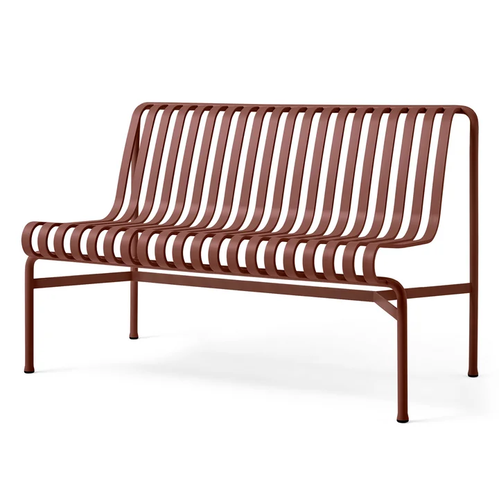 HAY - Palissade Dining Bench without armrests, iron red