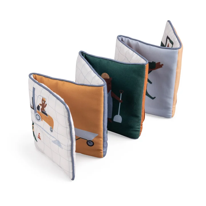 Fabric book, Busy Builders by Sebra