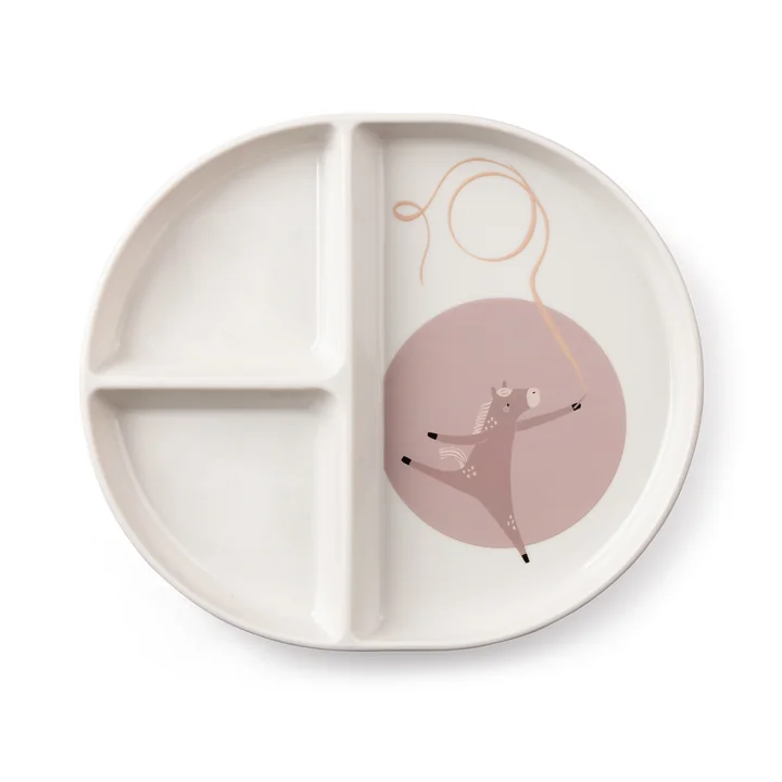 Tastii Plate with 3 compartments, Teeny Toes from Sebra