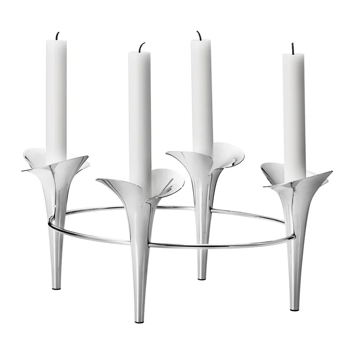 Bloom Botanica Candlestick, stainless steel from Georg Jensen
