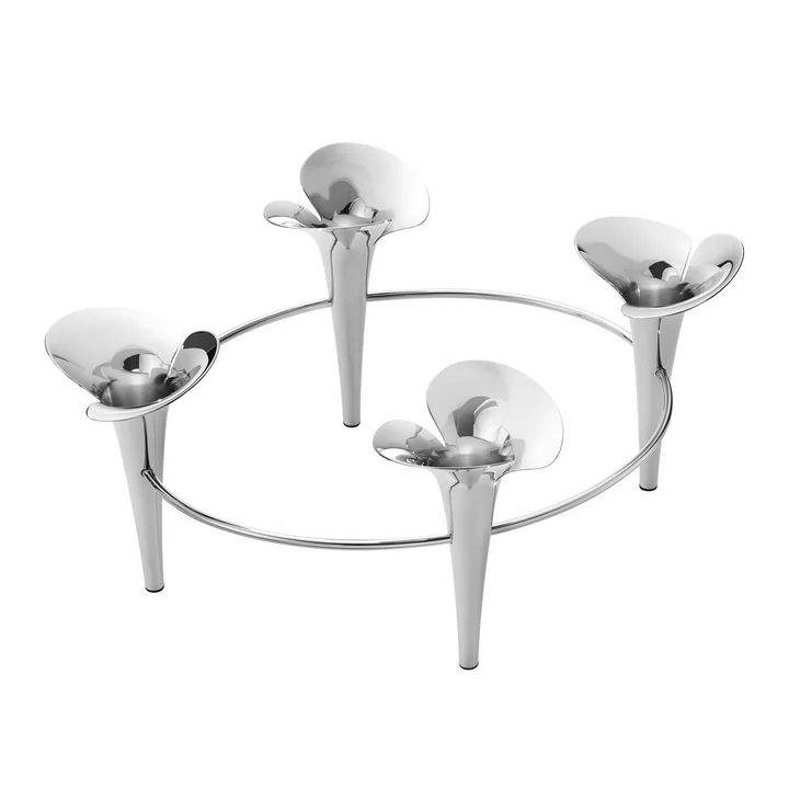 Bloom Botanica Candle holder, stainless steel from Georg Jensen