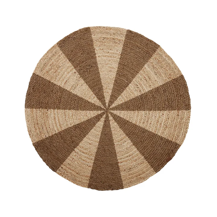 OYOY - Round Christmas tree rug, Ø 120 cm, natural