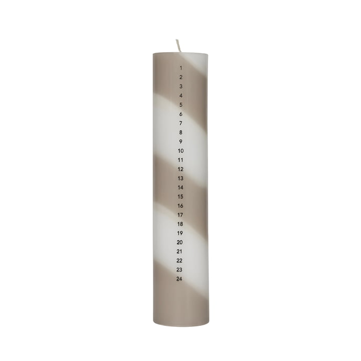OYOY - Calendar candle H 26 cm, clay / white