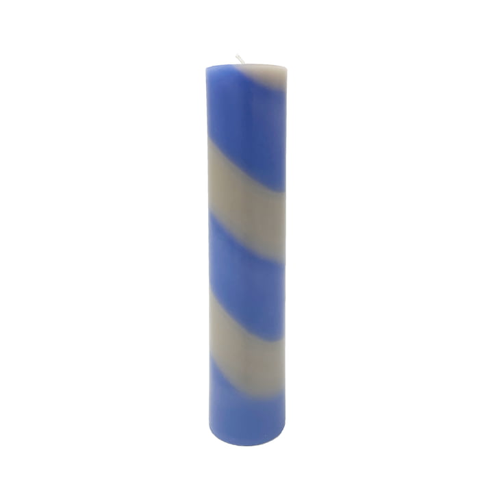 OYOY - Candy Candle H 26 cm, clay / optic blue