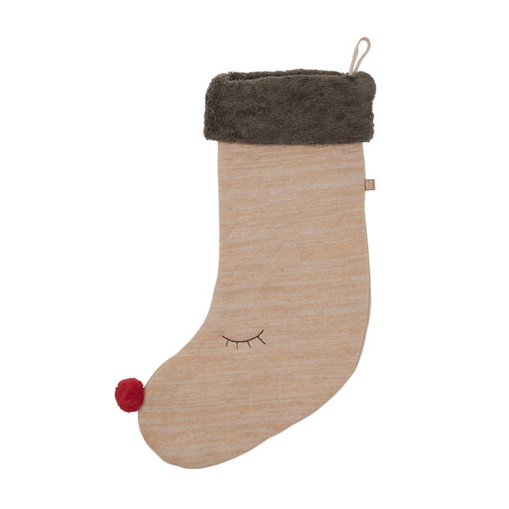 OYOY - Christmas stocking Rudolf, clay
