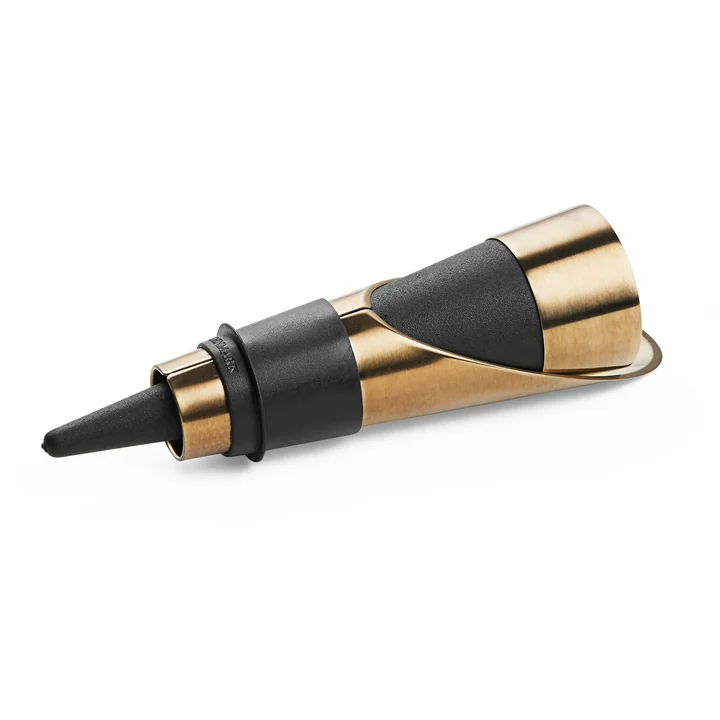 Rosendahl - Grand Cru Wine bottle stopper H 9 cm, stainless steel / black (set of 2)