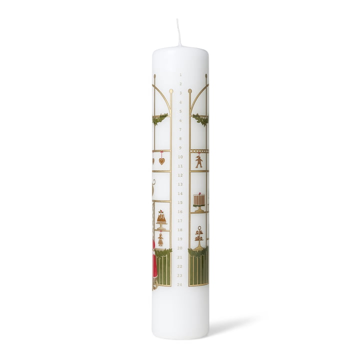 Holmegaard - Calendar candle 2023, Ø 5 cm, white