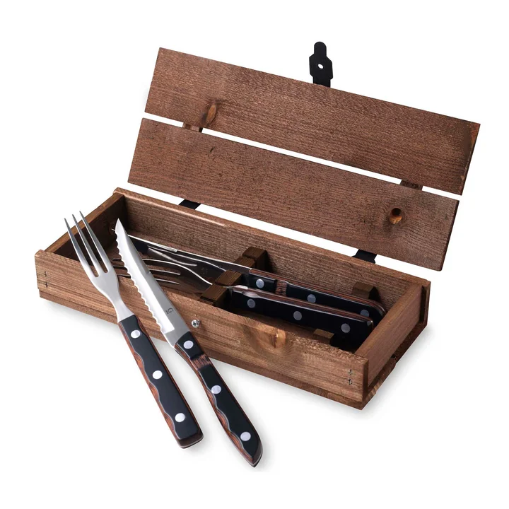 Gense - Old Farmer Steak knife, wood / steel (set of 4)