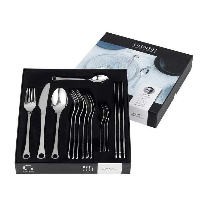 Pantry Cutlery set from Gense in the finish matte / shiny steel (16 pcs.)