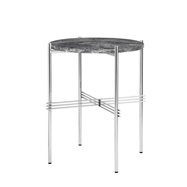Gubi - TS Coffee table Ø 40 cm, polished / marble gray