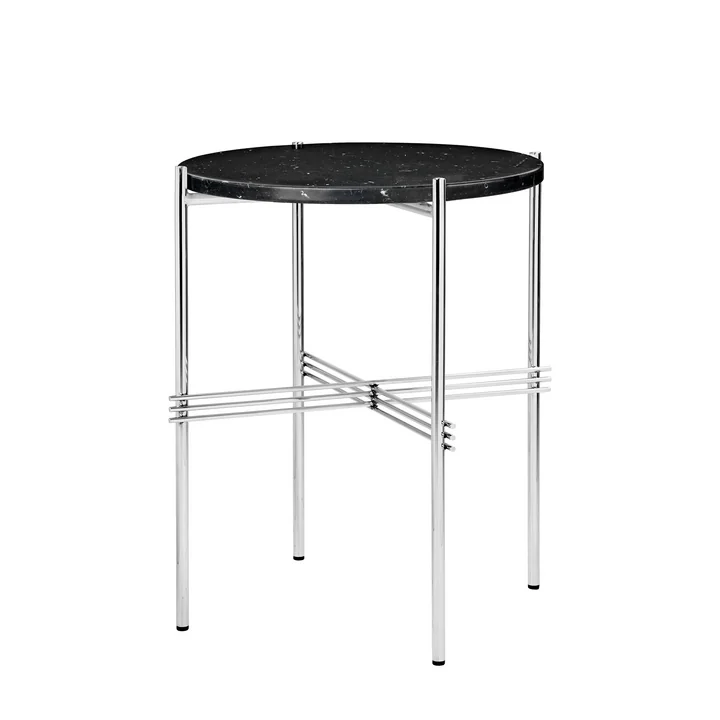 Gubi - TS Coffee table Ø 40 cm, polished / marble black