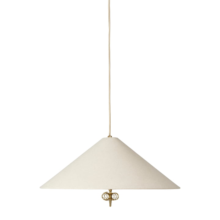 1967 Pendant lamp from Gubi in the finish canvas / brass