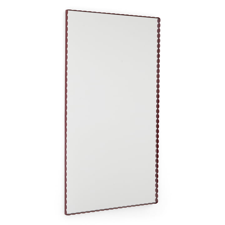 Arcs Mirror, L, rectangular, burgundy from HAY