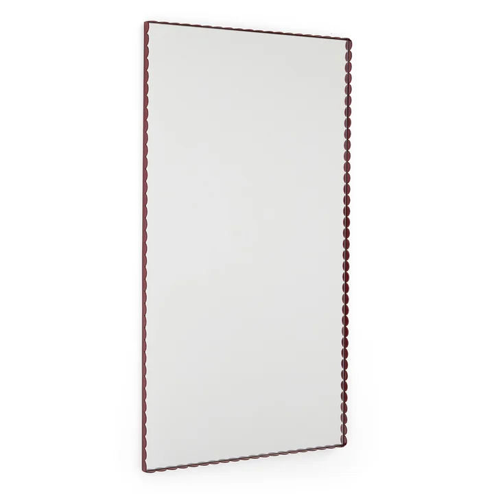 Arcs Mirror, L, rectangular, burgundy from HAY