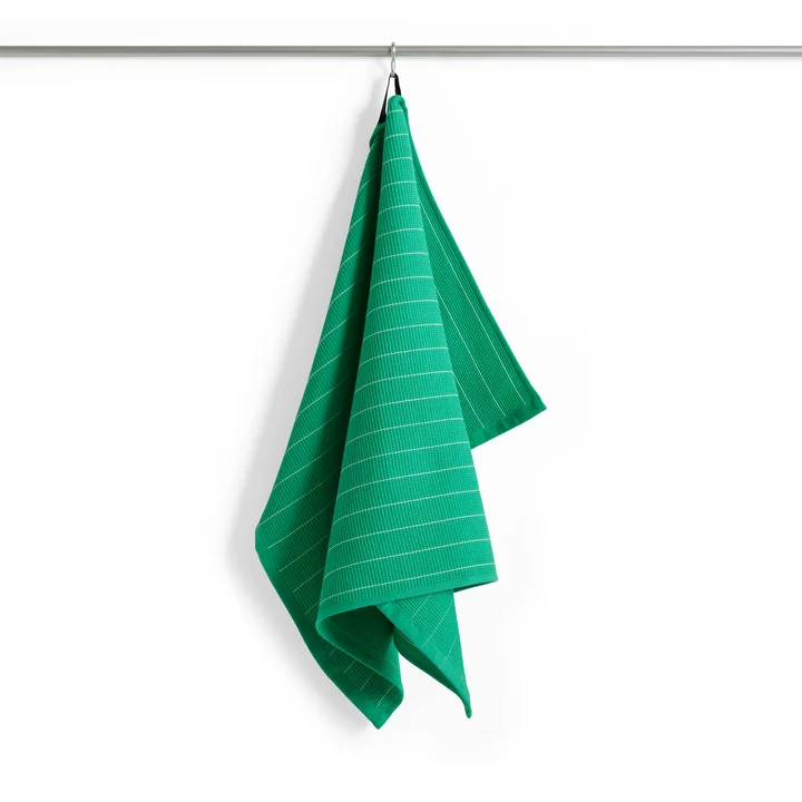 Canteen Tea towel, emerald pinstripe from HAY