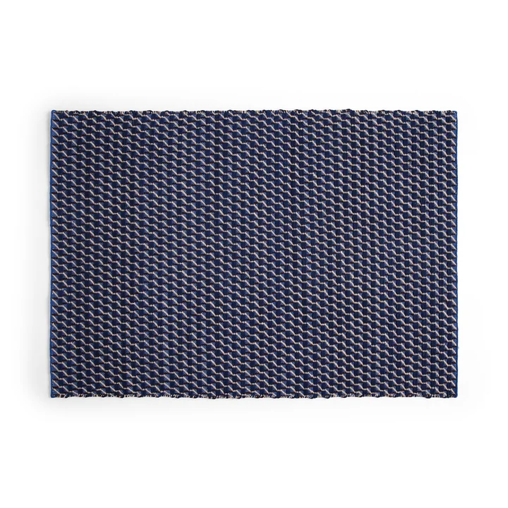 Channel Carpet, 200 x 60 cm, blue / white from HAY