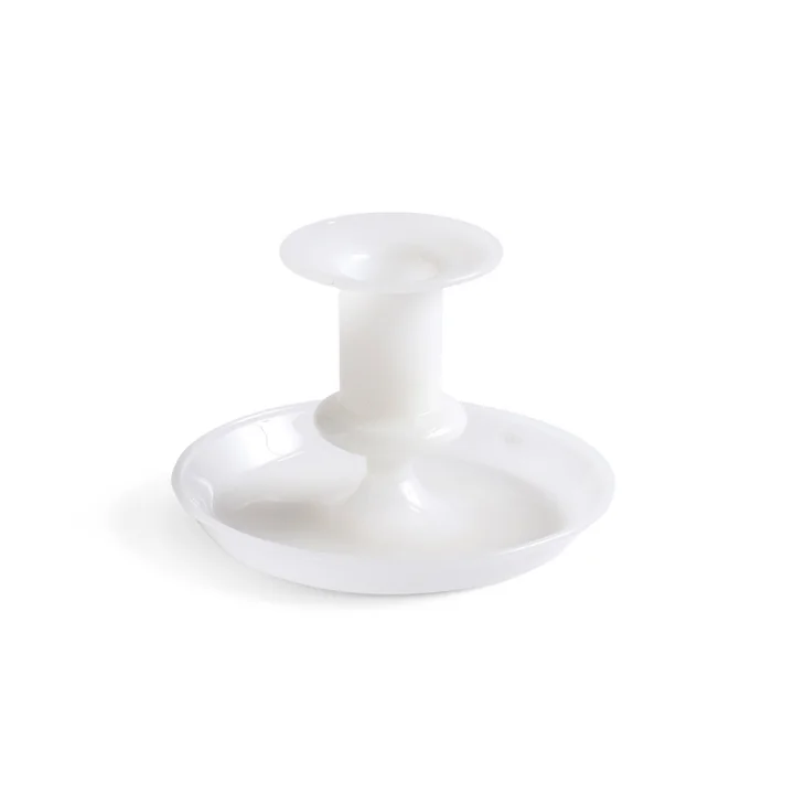 HAY - Flare Candlestick, Ø 11 x H 7,5 cm, white