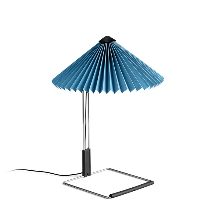 Matin LED table lamp S, placid blue / mirror by HAY