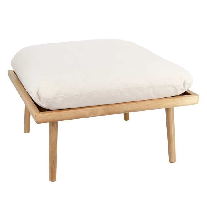 Lounge Around Shuffle Pouf from Umage in the natural oak / white sands version