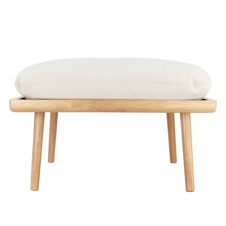 Lounge Around Shuffle Pouf from Umage in the natural oak / white sands version