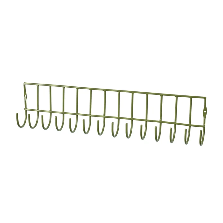 Broste Copenhagen - Maggie Wall coat rack, 40 x 9.5 cm, army green