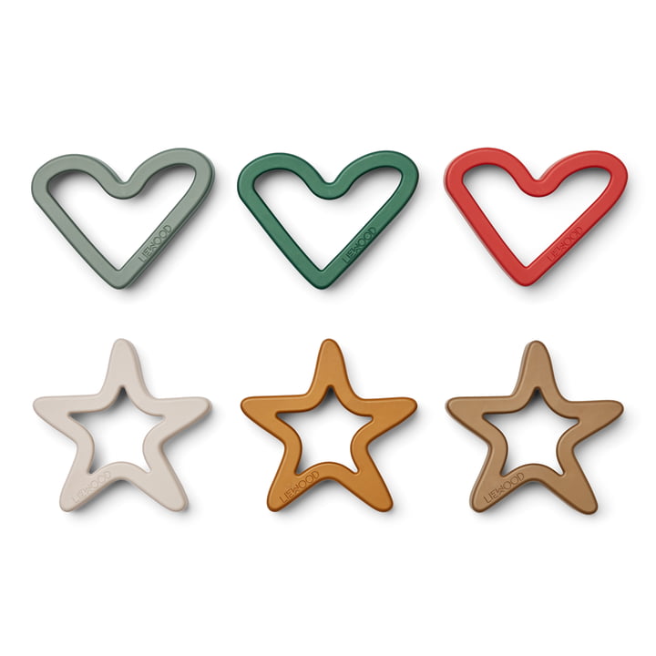 Svend Cookie cutters, Holiday, multi mix (set of 6) by LIEWOOD